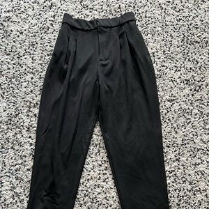 Zara Women’s High Waisted Menswear Pants Black